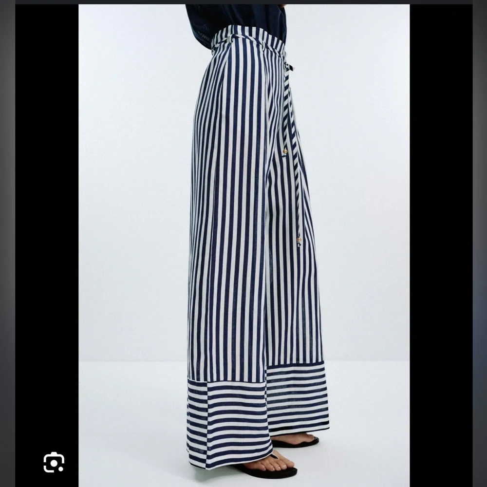 ZARA LINEN BLEND LONG JUMPSUIT